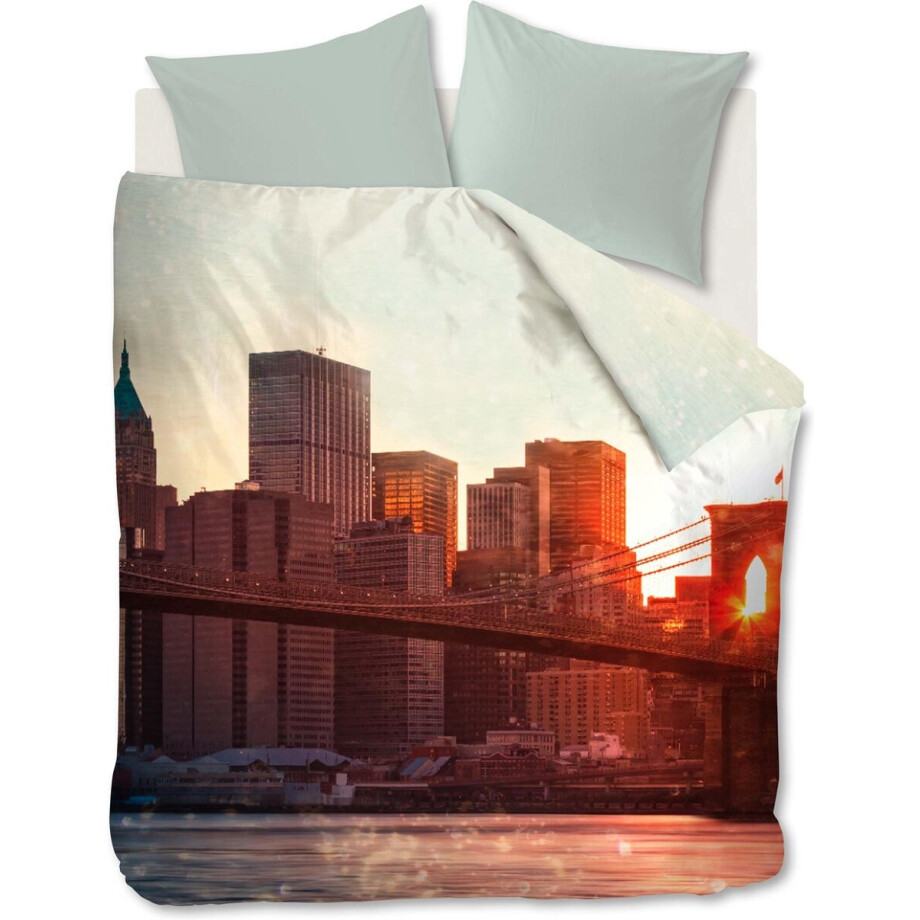 Beddinghouse Studio Summer Morning Dekbedovertrek - Litsjumeaux - 240x200/220 cm - Mint Green Beddinghouse Studio Summer Morning Dekbedovertrek - Litsjumeaux - 240x200/220 cm - Mint Green afbeelding 1