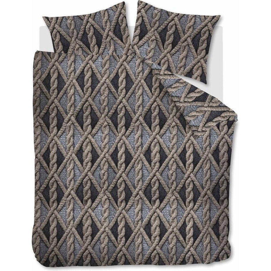 Beddinghouse Aran Knit Dekbedovertrek - Flanel - Tweepersoons - 200x200/220 cm - Grey afbeelding 1