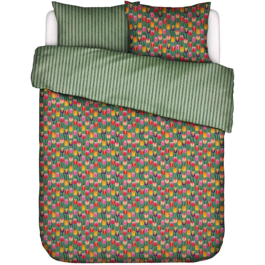 ESSENZA Tulip Field Dekbedovertrek Grass green - Tweepersoons – 200x200/220 cm ESSENZA Tulip Field Dekbedovertrek Grass green - Tweepersoons – 200x200/220 cm afbeelding 1