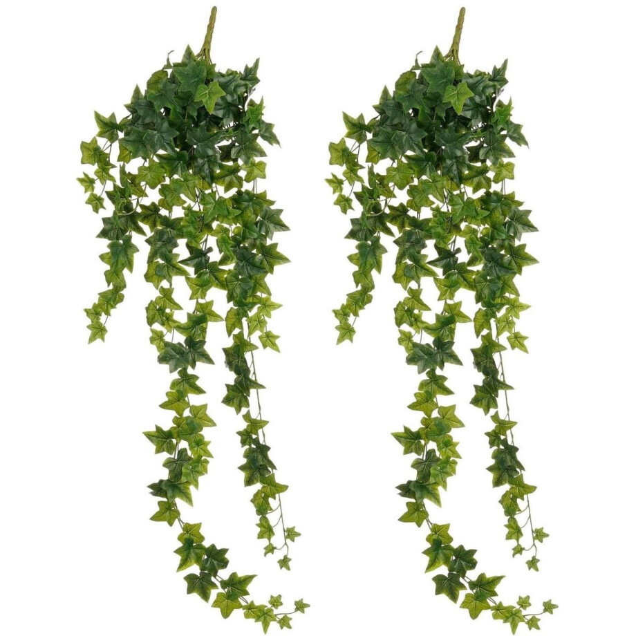 Mica Decorations Hedera klimop kunstplant - 2x - groen - hangplant - L25 x B25 x H134 cm - Kunstplanten/nepplanten Mica Decorations Hedera klimop kunstplant - 2x - groen - hangplant - L25 x B25 x H134 cm - Kunstplanten/nepplanten afbeelding 1