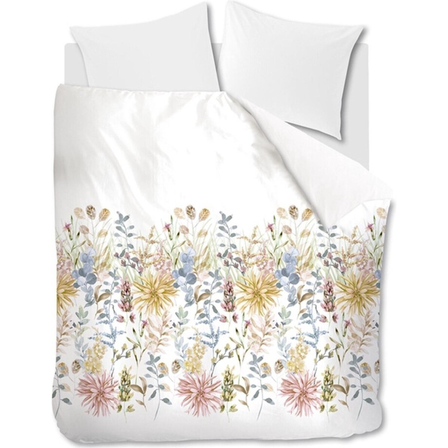 Ariadne at Home Flowerfields dekbedovertrek - Tweepersoons - 200x200/220 - Wit afbeelding 1