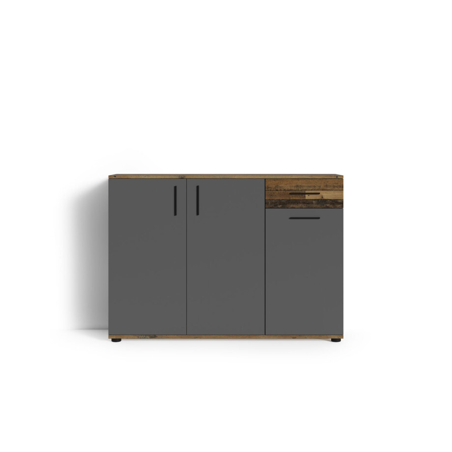 byLIVING Ladekast Jakob (Antraciet/oud hout) byLIVING Ladekast Jakob (Antraciet/oud hout) afbeelding 1