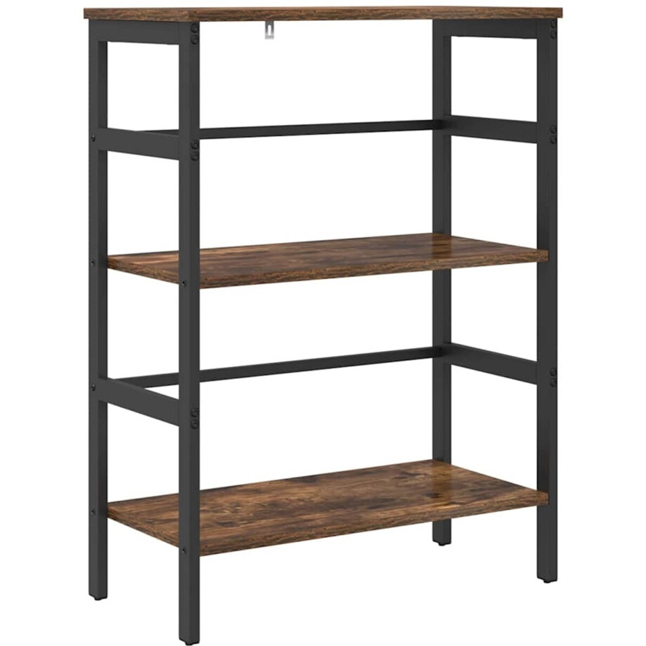 vidaXL - Boekenplank - Rook - Eiken - 40 - x - 29.5 - x - 115 - cm - Bewerkt - hout afbeelding 1