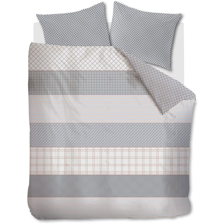 Riviera Maison Catena dekbedovertrek - Tweepersoons - 200x200/220 - Zand afbeelding 1