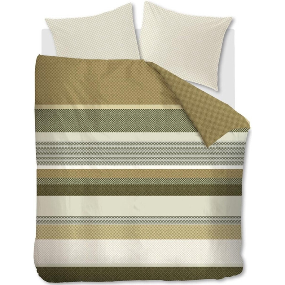 Beddinghouse Hylke dekbedovertrek - Eenpersoons - 140x200/220 cm - Groen Beddinghouse Hylke dekbedovertrek - Eenpersoons - 140x200/220 cm - Groen afbeelding 1
