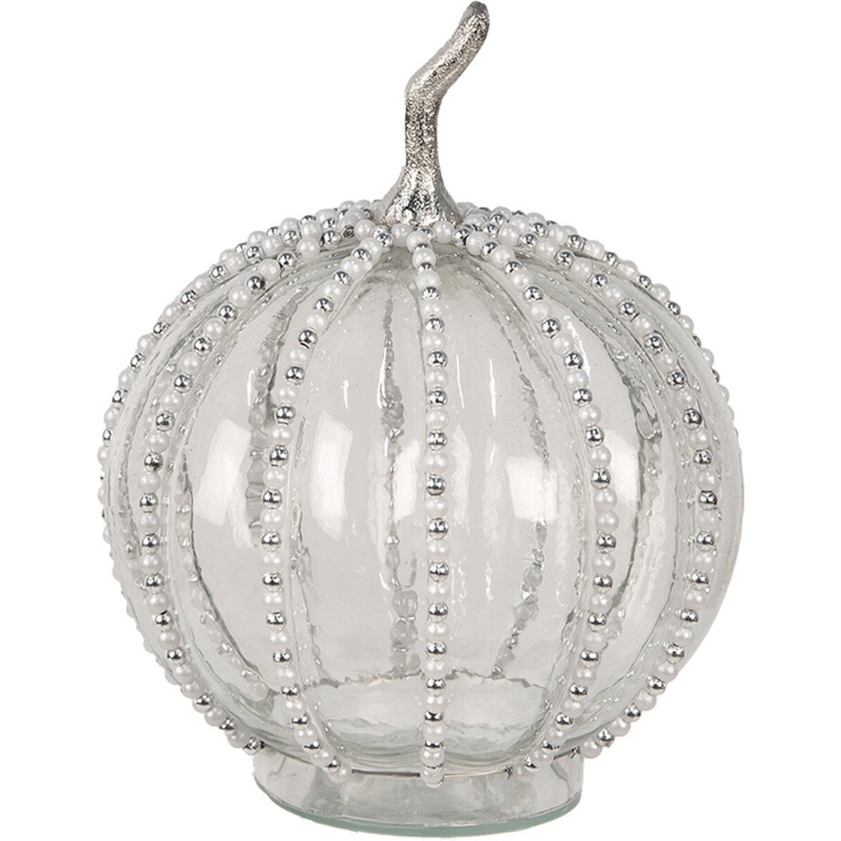 Clayre & Eef Decoratie Pompoen Ø 20x27 cm Transparant Glas Herfst decoratie Clayre & Eef Decoratie Pompoen Ø 20x27 cm Transparant Glas Herfst decoratie afbeelding 1