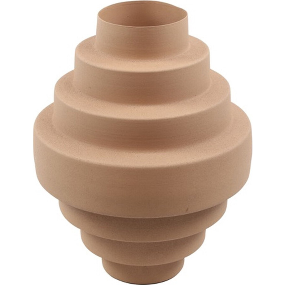 Countryfield Vaas Rana metaal L25B25H32,5CM roze Countryfield Vaas Rana metaal L25B25H32,5CM roze afbeelding 1