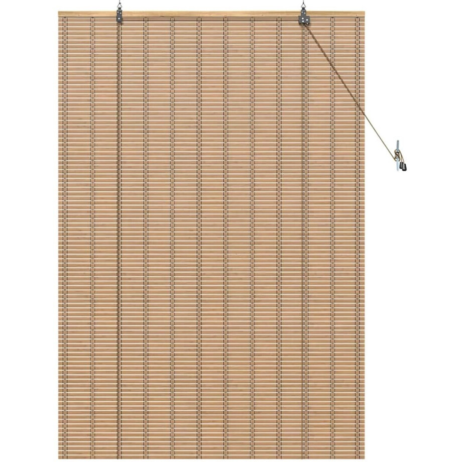 vidaXL - Rolgordijn - met - gordijnen - Natuur - 100 - x - 160 - cm - Bamboe afbeelding 1
