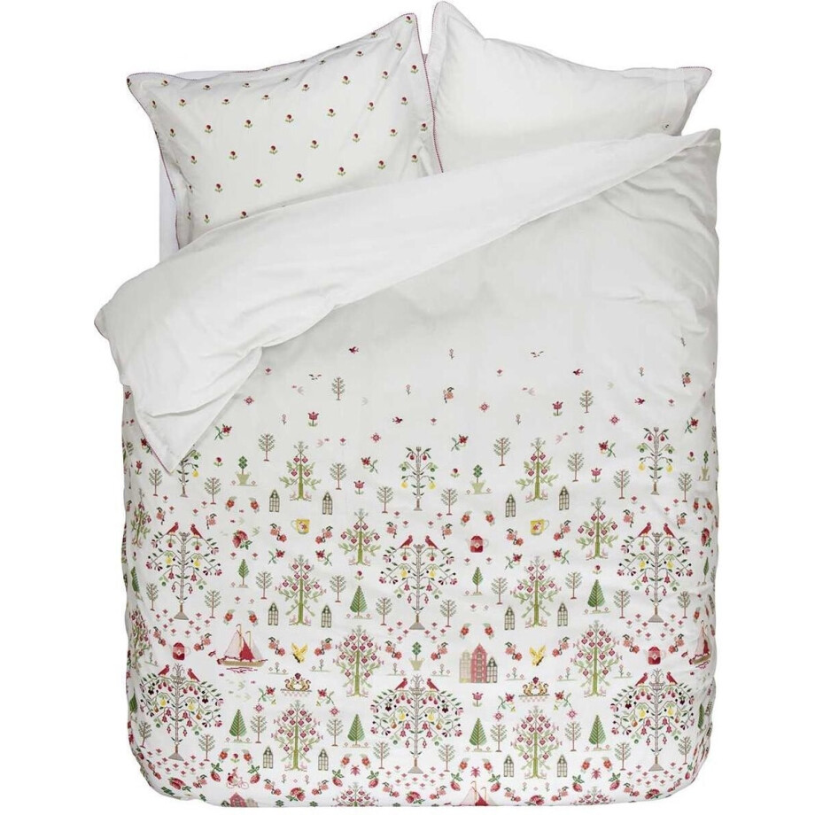 PiP Studio Family Tree Dekbedovertrek - Eenpersoons - 140x200/220 cm - White PiP Studio Family Tree Dekbedovertrek - Eenpersoons - 140x200/220 cm - White afbeelding 1