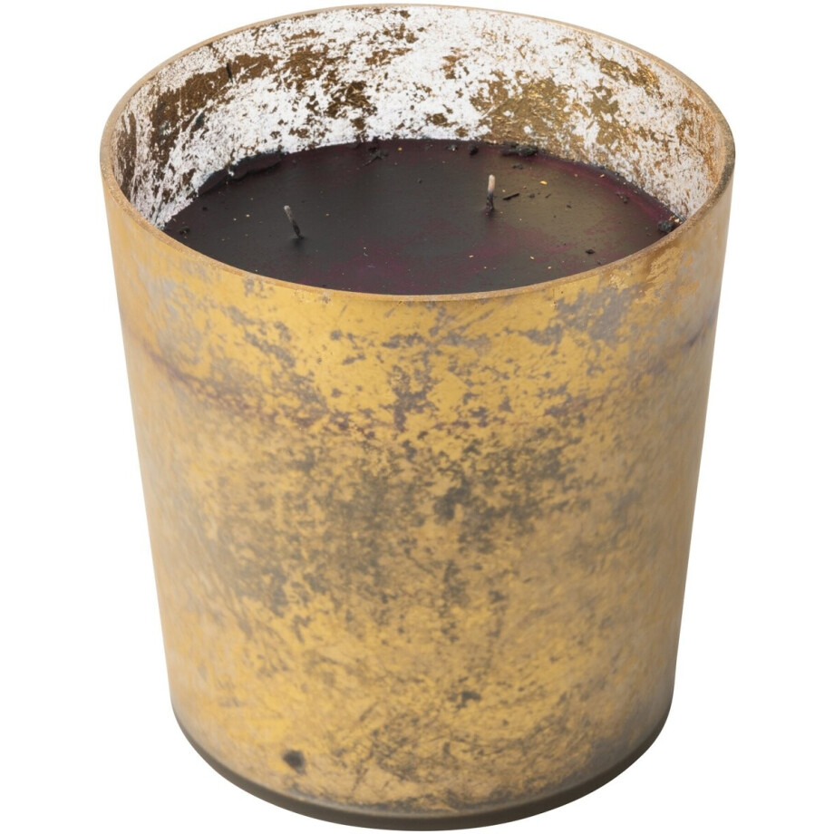 J-Line geurkaars M-Chic - Oud & Amber - glas - goud/zwart - large - 140U J-Line geurkaars M-Chic - Oud & Amber - glas - goud/zwart - large - 140U afbeelding 1
