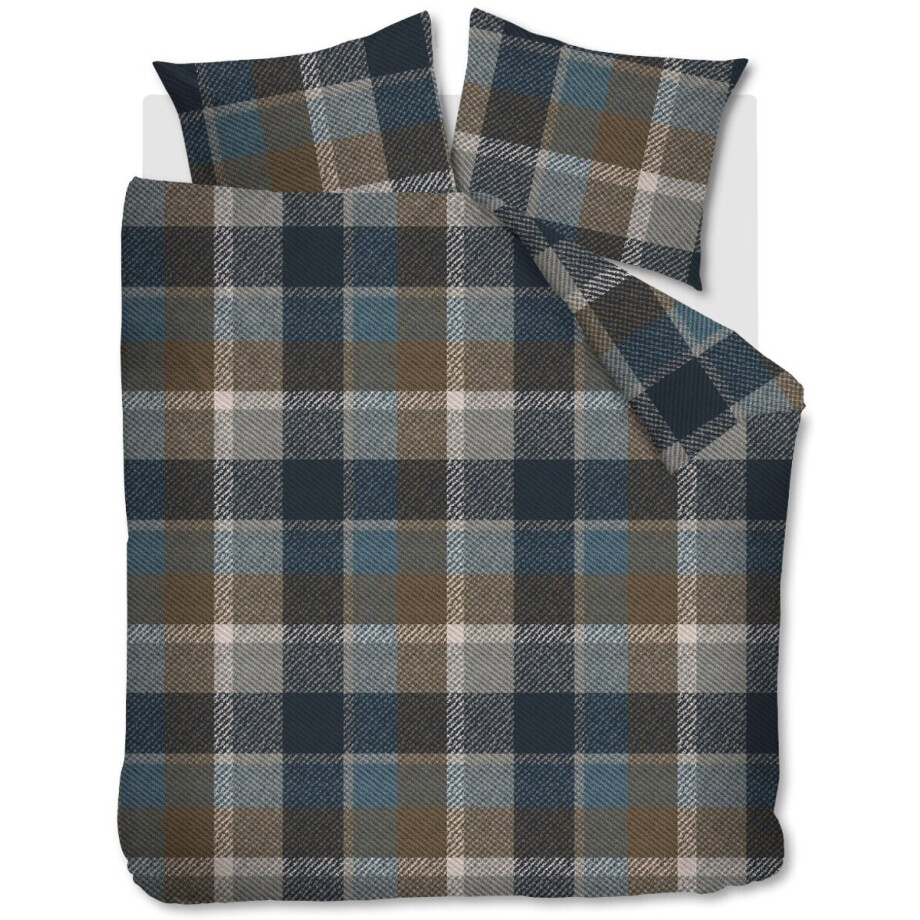 Beddinghouse Trevian Flanel Dekbedovertrek 200x200/220 - Blauw afbeelding 1