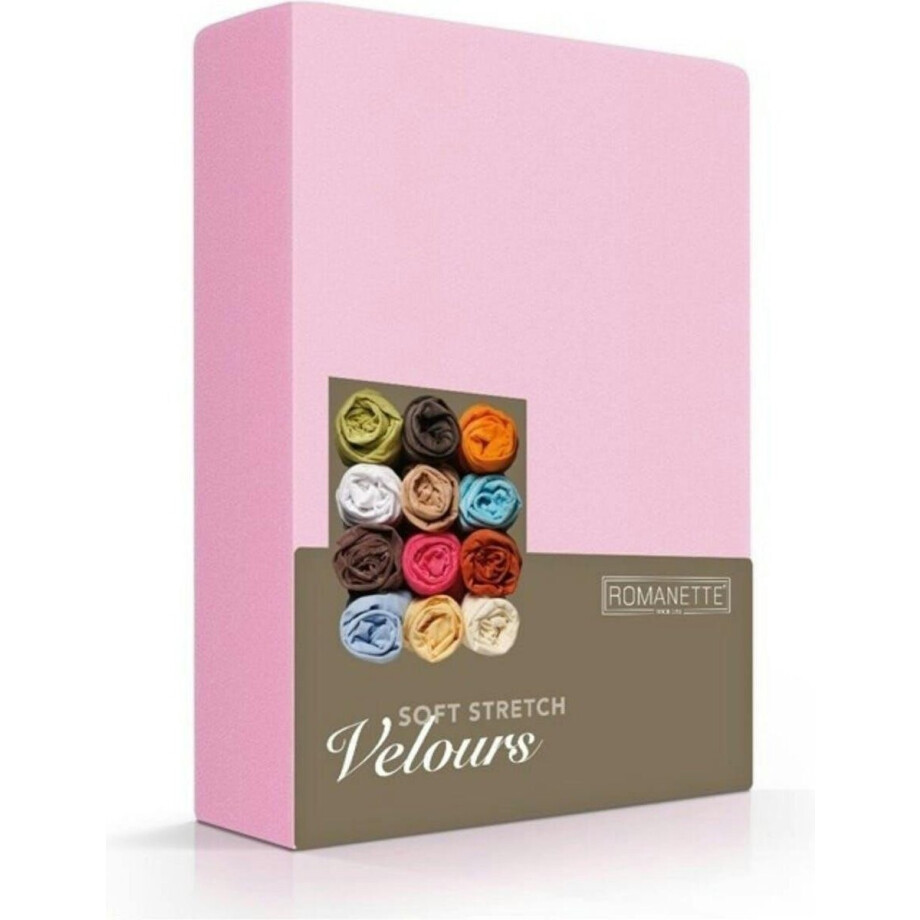 Luxe Hoeslaken Velours - Roze Luxe Hoeslaken Velours - Roze afbeelding 1