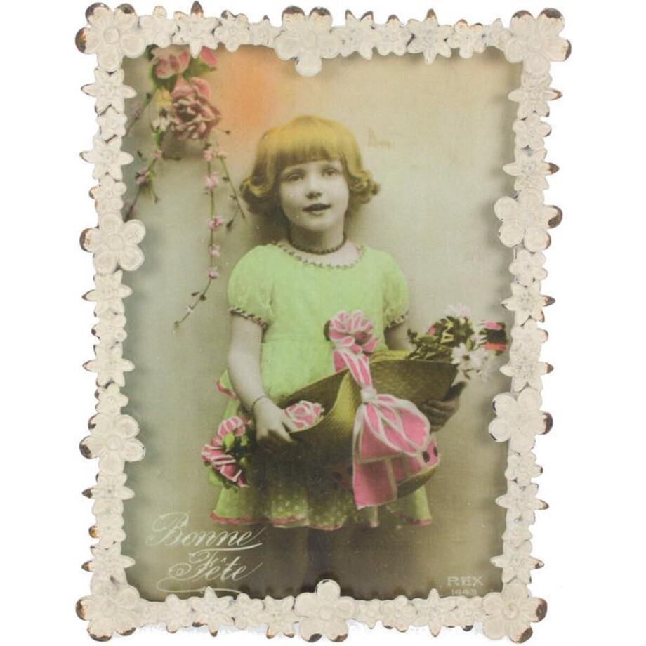 Meander - Fotolijst - Bloemen - antiek wit - 13 x 18 Meander - Fotolijst - Bloemen - antiek wit - 13 x 18 afbeelding 1
