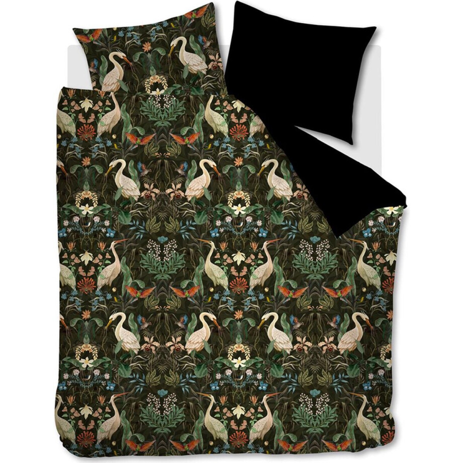 At Home by BeddingHouse Vibrant dekbedovertrek - Eenpersoons - 140x200/220 - Zwart At Home by BeddingHouse Vibrant dekbedovertrek - Eenpersoons - 140x200/220 - Zwart afbeelding 1