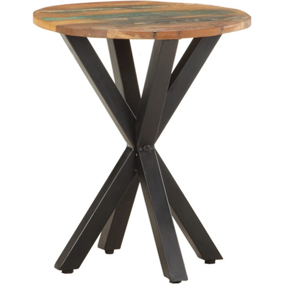 vidaXL - Bijzettafel - 48x48x56 - cm - massief - gerecycled - hout afbeelding 1