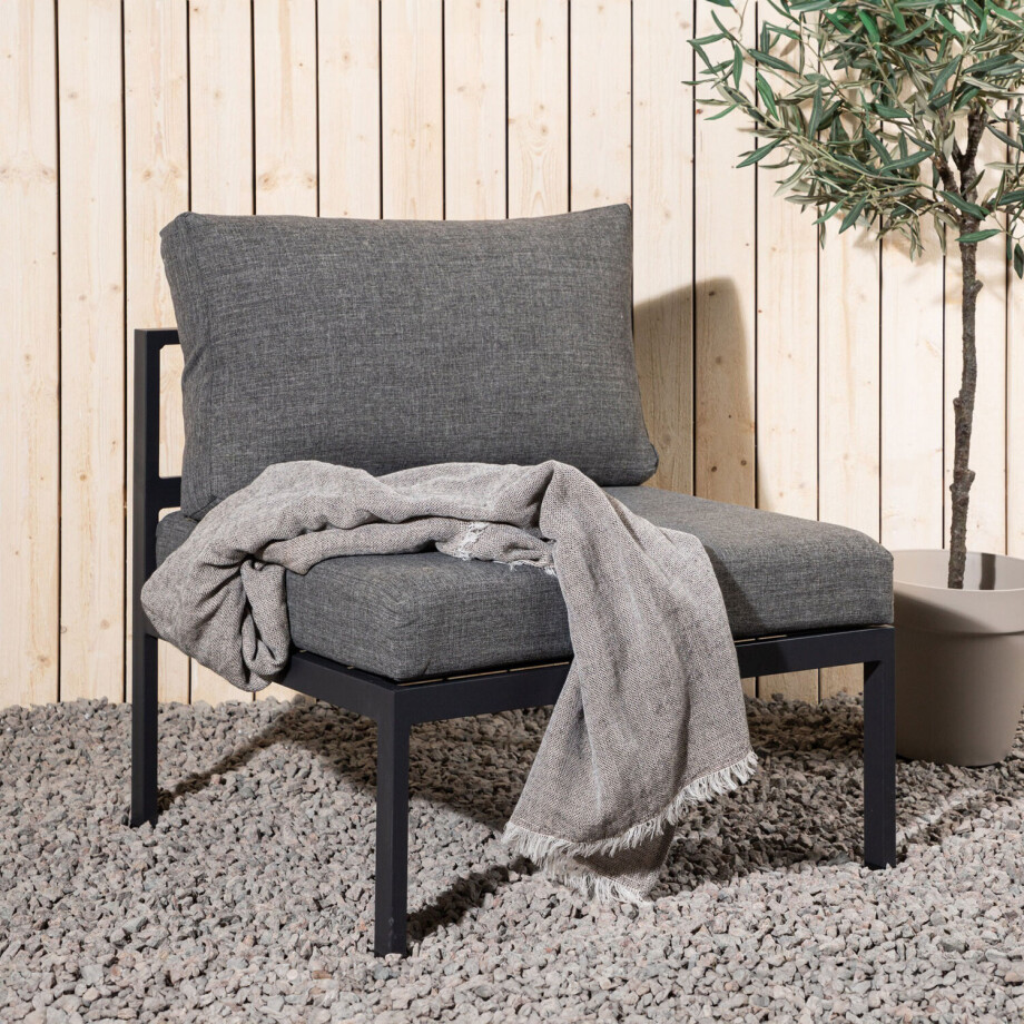 Nohr Loungebank 'Lasheka' Modulair, kleur Zwart afbeelding 1