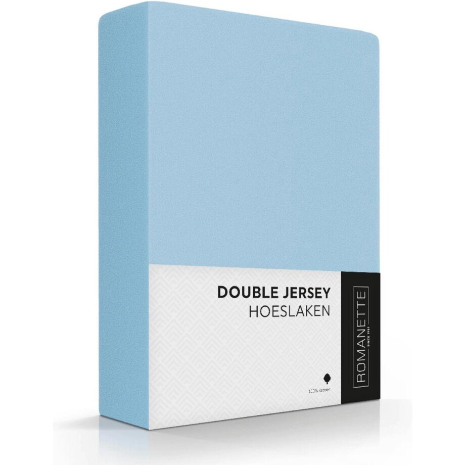 Luxe Dubbel Jersey Hoeslaken - Blauw afbeelding 1