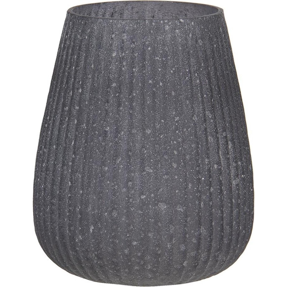 Clayre & Eef Theelichthouder Ø 11x13 cm Grijs Glas afbeelding 1