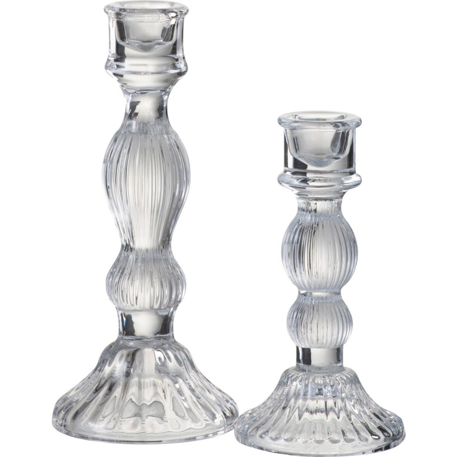 J-Line kandelaar Bol - glas - transparant - large afbeelding 1