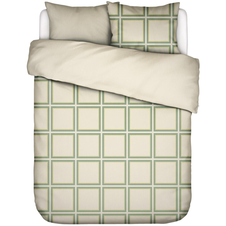 ESSENZA Luca Dekbedovertrek Basil green - Tweepersoons – 200x200/220 cm ESSENZA Luca Dekbedovertrek Basil green - Tweepersoons – 200x200/220 cm afbeelding 1
