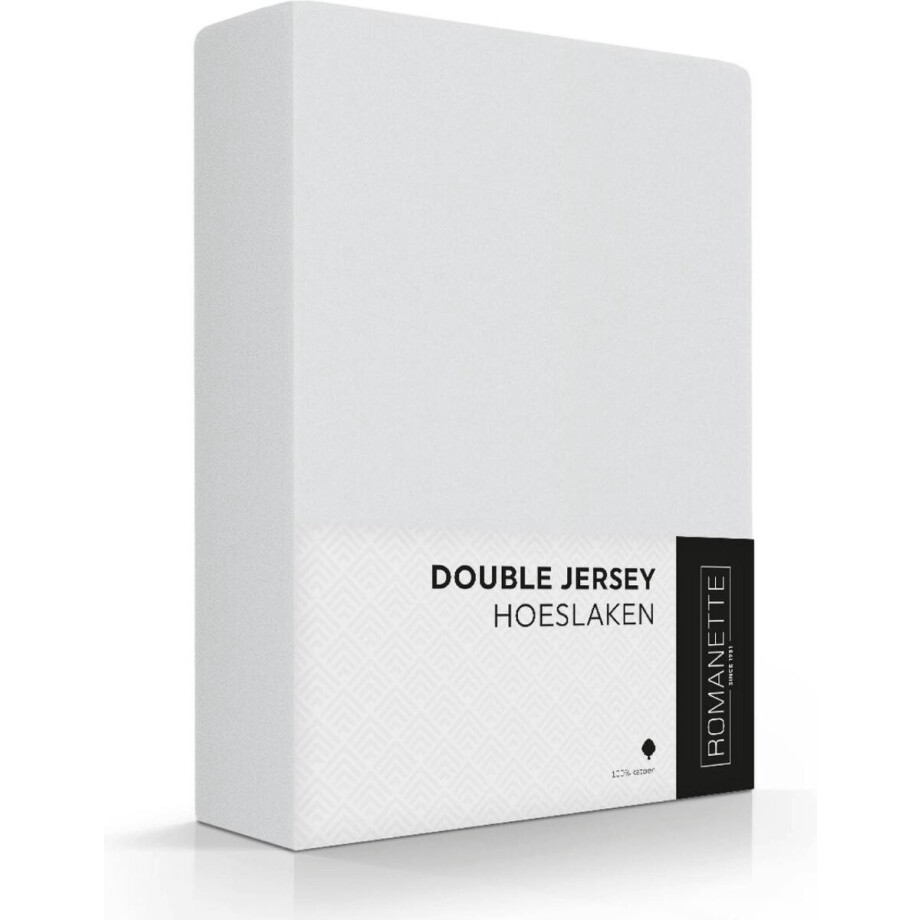 Luxe Dubbel Jersey Hoeslaken - Zilver Luxe Dubbel Jersey Hoeslaken - Zilver afbeelding 1