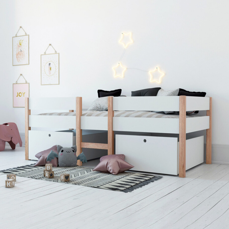 Artistiq Bed 'Bibi' 90 x 200cm, kleur Wit afbeelding 1