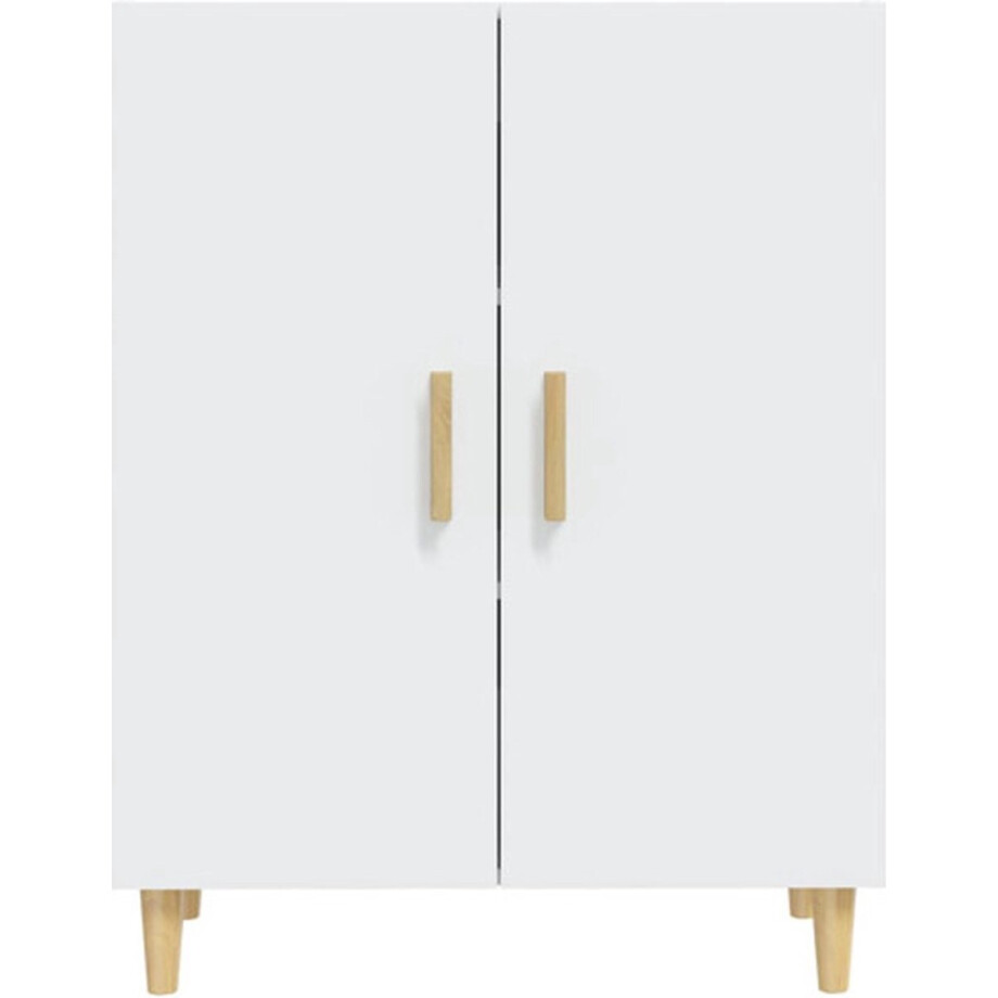 vidaXL Dressoir - Dressoirs - Kast - Wandkast - Dressoir 70x34x90 cm bewerkt hout wit afbeelding 1