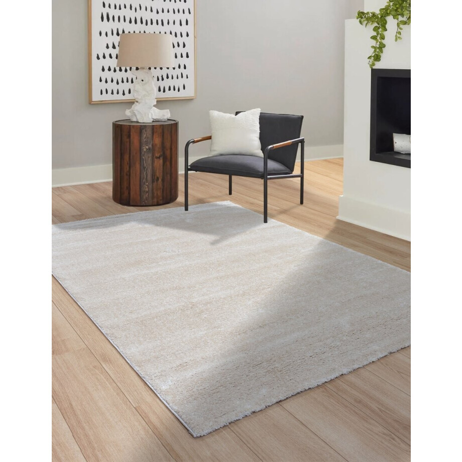 Flycarpets Bolana Modern Effen Vloerkleed - Creme - 200x290 cm Flycarpets Bolana Modern Effen Vloerkleed - Creme - 200x290 cm afbeelding 1
