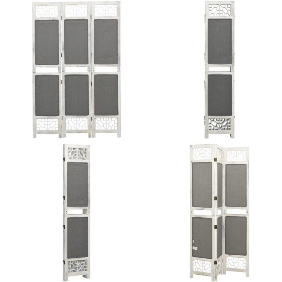 vidaXL Kamerscherm met 3 panelen 105x165 cm stof grijs - Kamerscherm - Kamerschermen - Privacyscherm - Klapscherm vidaXL Kamerscherm met 3 panelen 105x165 cm stof grijs - Kamerscherm - Kamerschermen - Privacyscherm - Klapscherm afbeelding 1