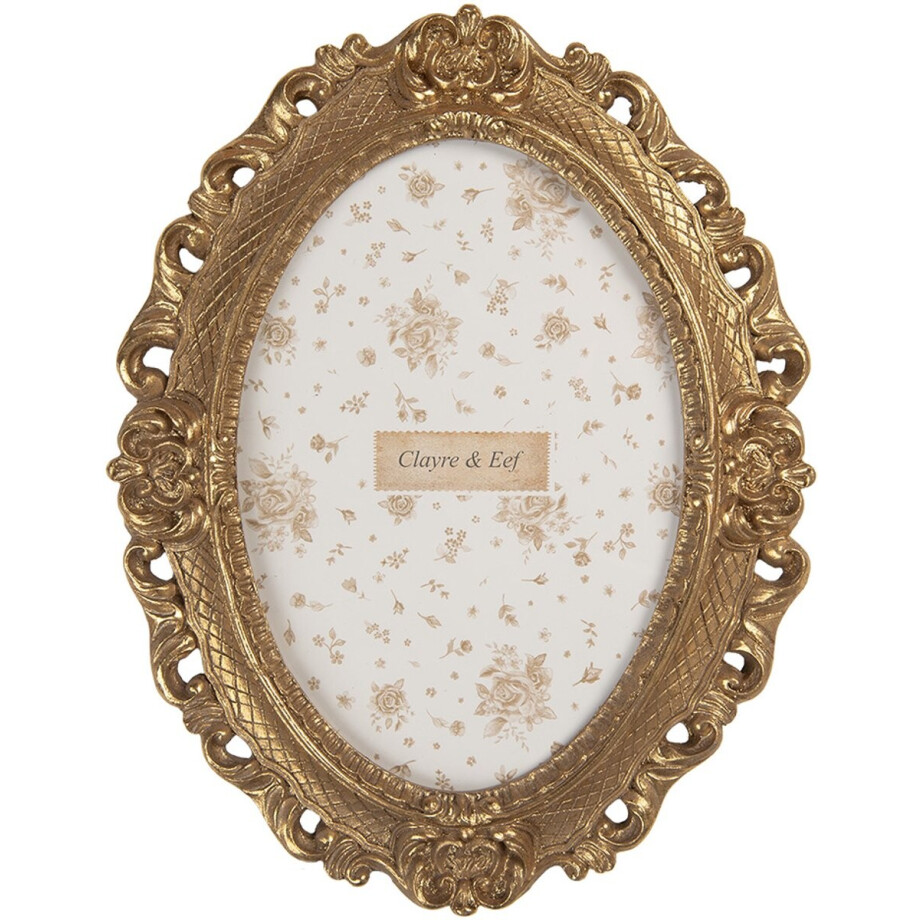 Clayre & Eef Fotolijst 13x18 cm Goudkleurig Kunststof afbeelding 1