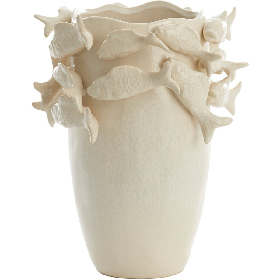 Light & Living FISH vaas keramiek crème 29x28x36.5 cm afbeelding 1