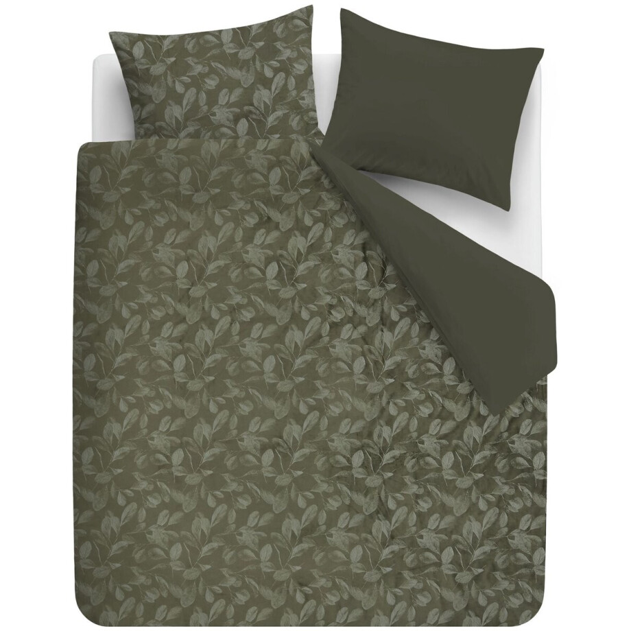 Rivièra Maison Sanu dekbedovertrek - Lits-Jumeaux - 240 x 200/220 cm - Olive Green Rivièra Maison Sanu dekbedovertrek - Lits-Jumeaux - 240 x 200/220 cm - Olive Green afbeelding 1