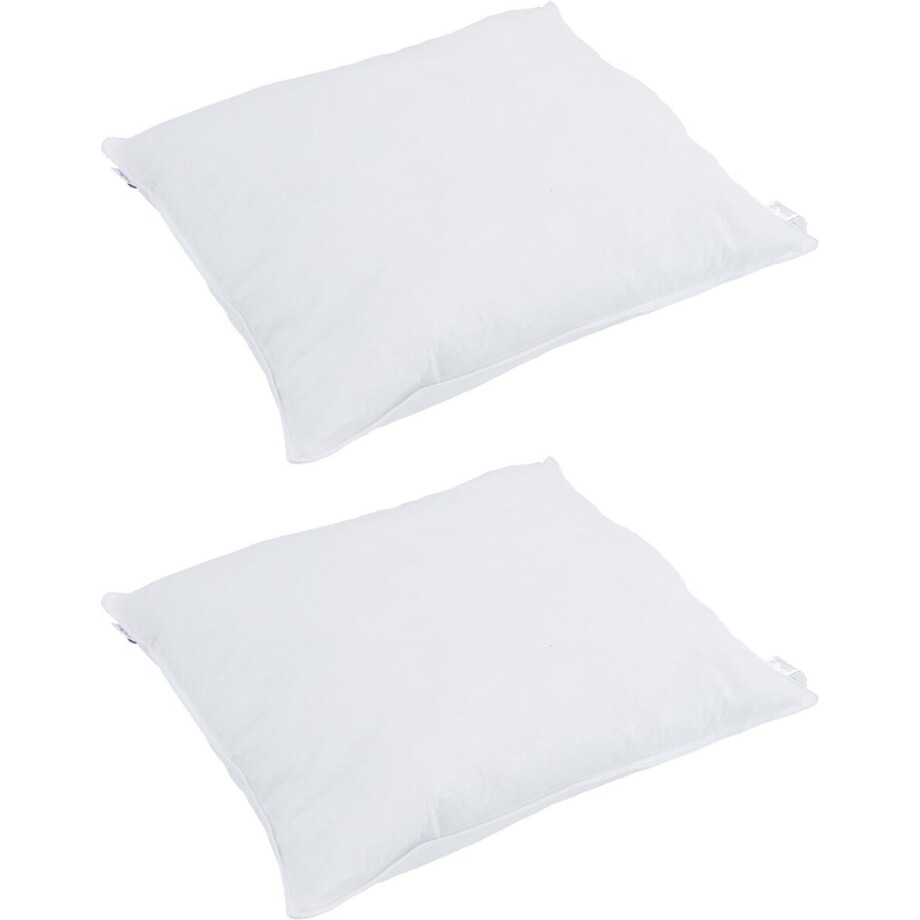 vidaXL - Deken - Set - met - kussen - 3 - st - Wit - Donsveer vidaXL - Deken - Set - met - kussen - 3 - st - Wit - Donsveer afbeelding 1