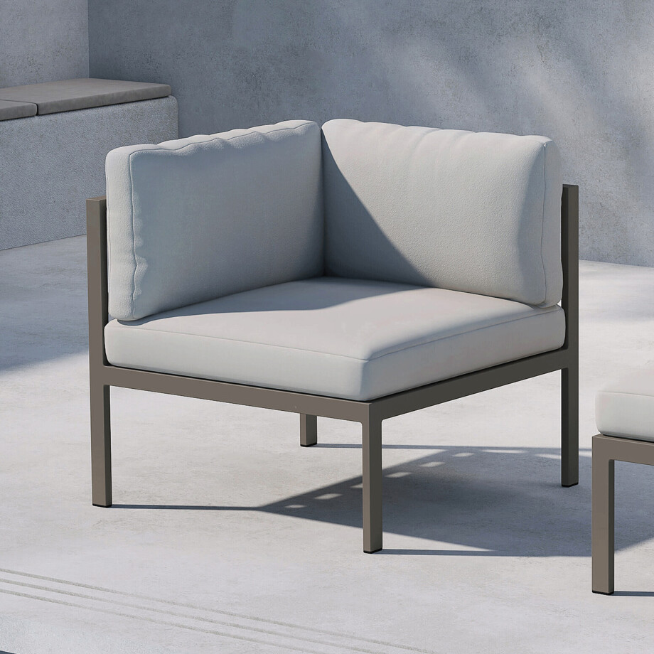 Nohr Loungeset 'Lasheka' Hoekmodule, kleur Beige/Bruin afbeelding 1