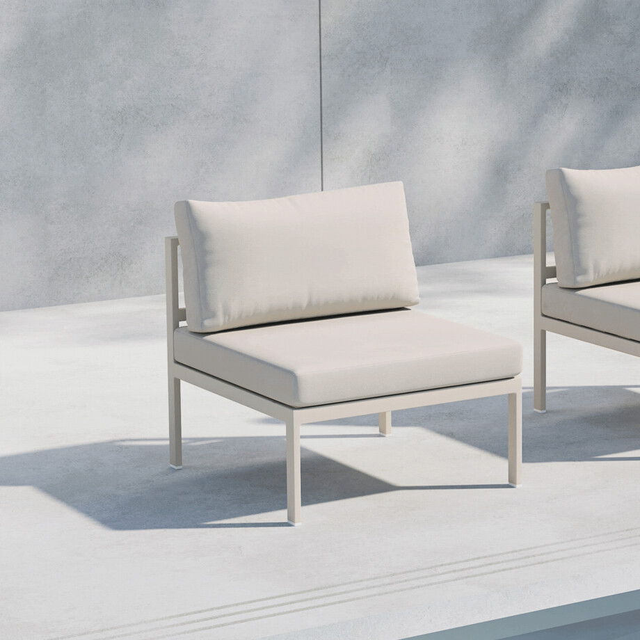 Nohr Loungeset 'Lasheka' Middenmodule, kleur Beige Nohr Loungeset 'Lasheka' Middenmodule, kleur Beige afbeelding 1