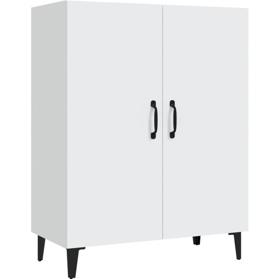 vidaXL Dressoir 70x34x90 cm bewerkt hout wit afbeelding 1