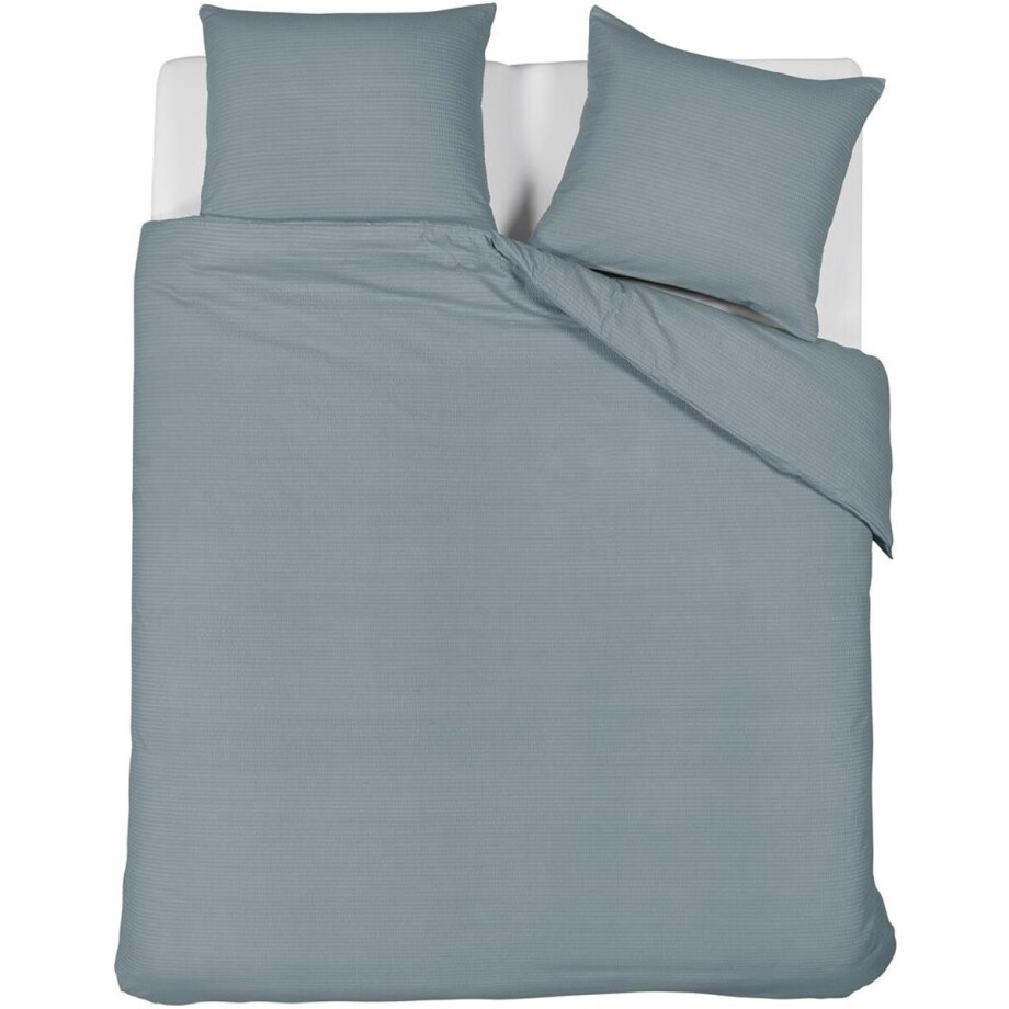 Beddinghouse Summer dekbedovertrek - Effen - Tweepersoons - 200x200/220 - Blue Grey afbeelding 1