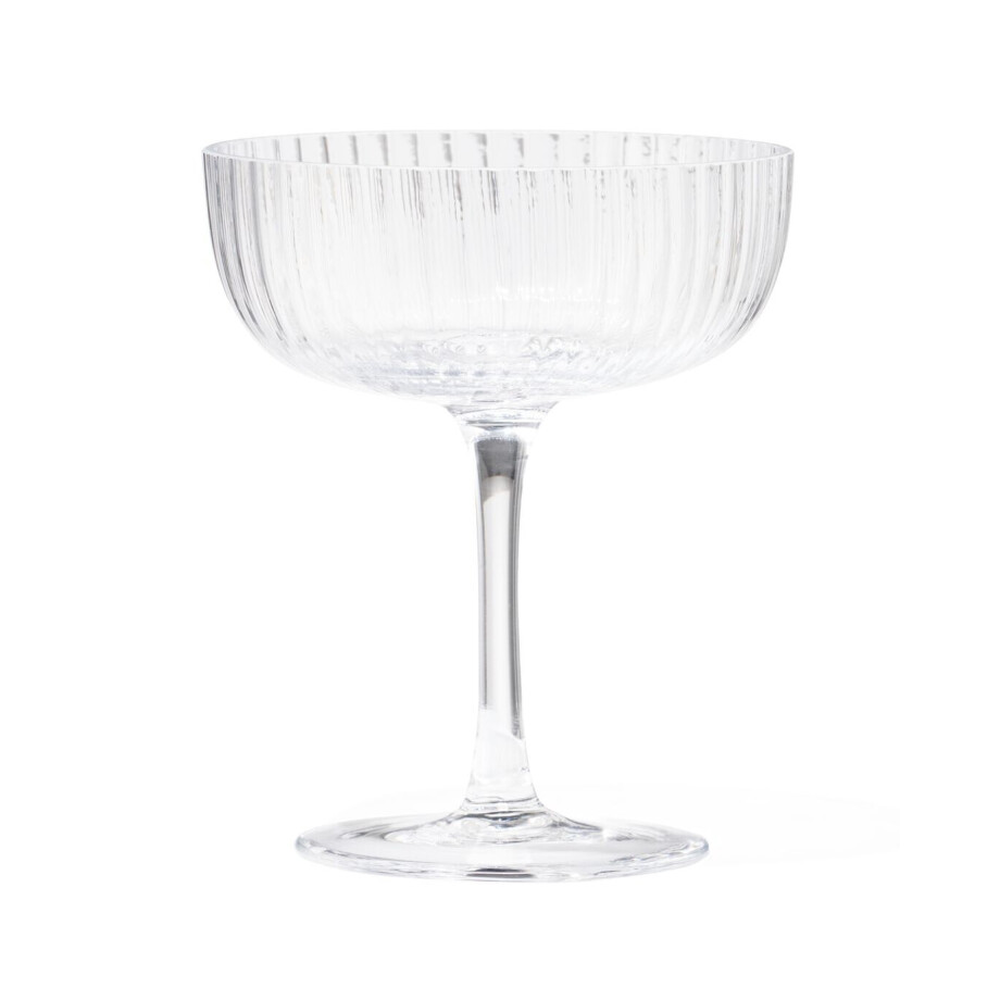 HEMA HEMA Coupe 200ml Bergen Streep Reliëf (transparant) afbeelding 1