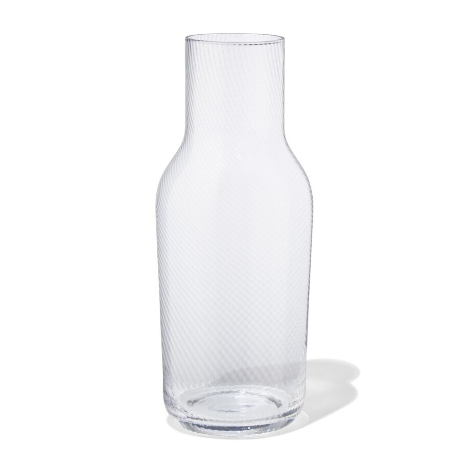 HEMA HEMA Karaf 1.2L Bergen Glas Twist Reliëf (transparant) afbeelding 1
