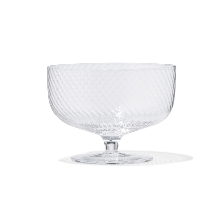 HEMA HEMA Ijscoupe Bergen Glas Twist Reliëf (transparant) afbeelding 1