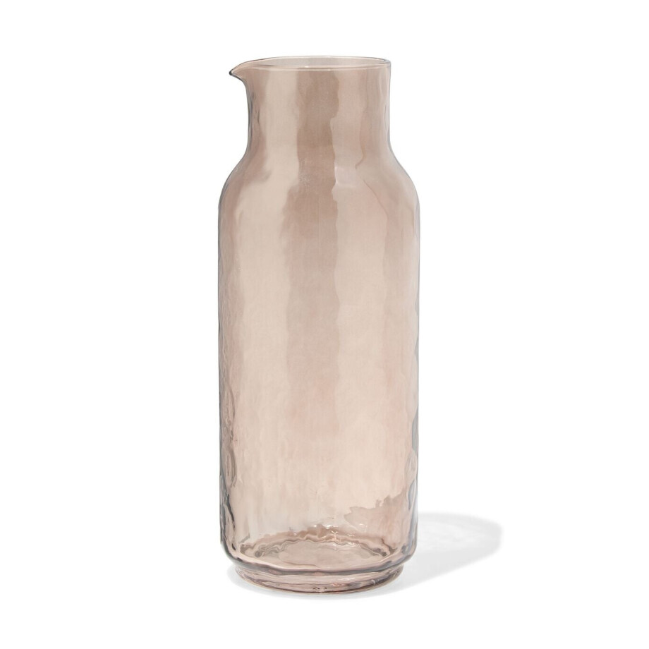 HEMA HEMA Karaf 1,5L Glas Gehamerd Bruin (bruin) HEMA HEMA Karaf 1,5L Glas Gehamerd Bruin (bruin) afbeelding 1
