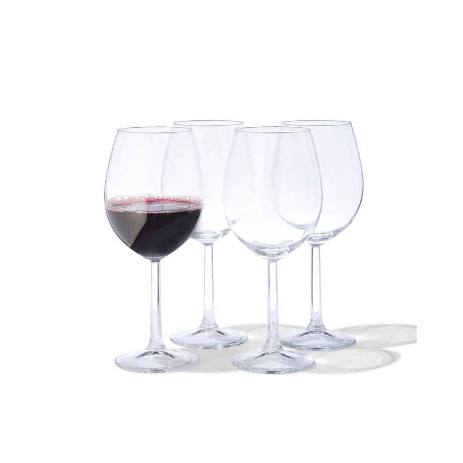 HEMA HEMA Rodewijnglazen 430ml - 4 Stuks (transparant) afbeelding 1