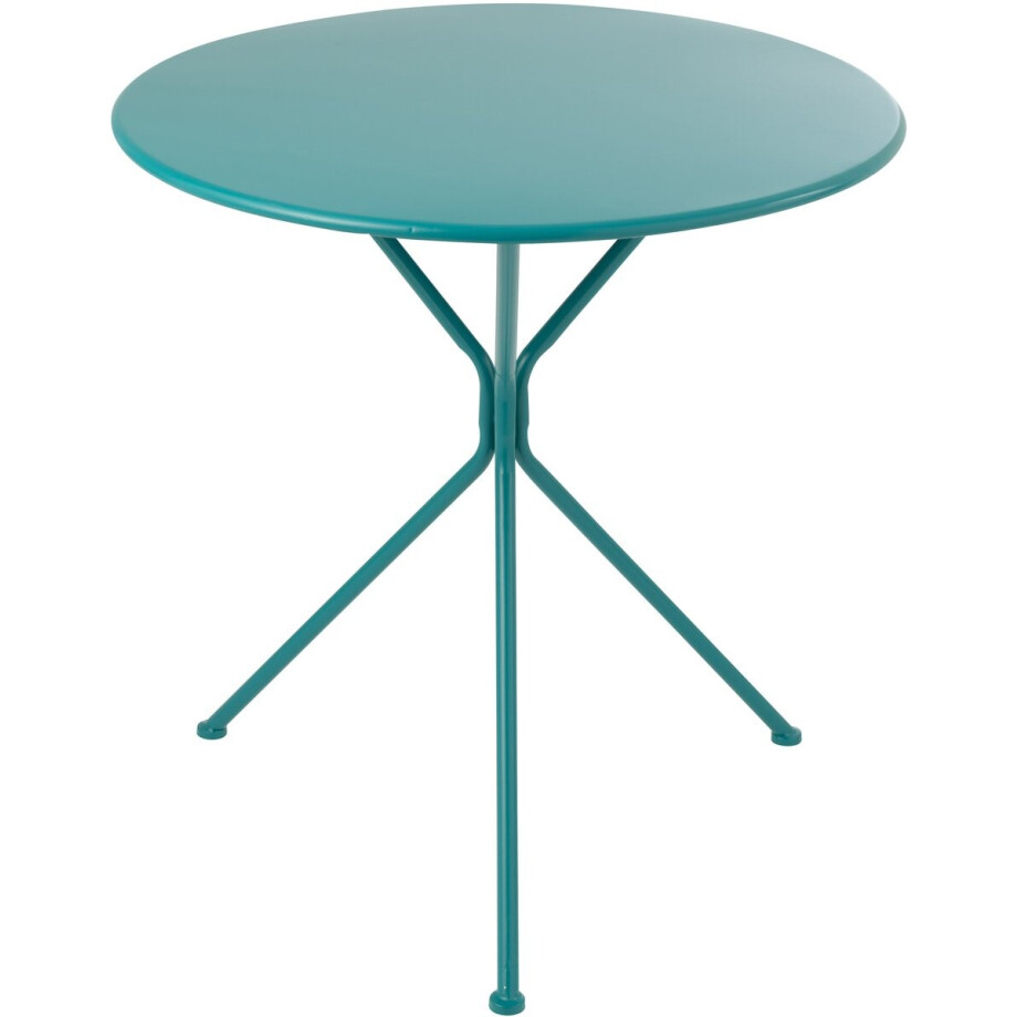 J-Line tafel Tripod Rond - metaal - turkoois - large afbeelding 1