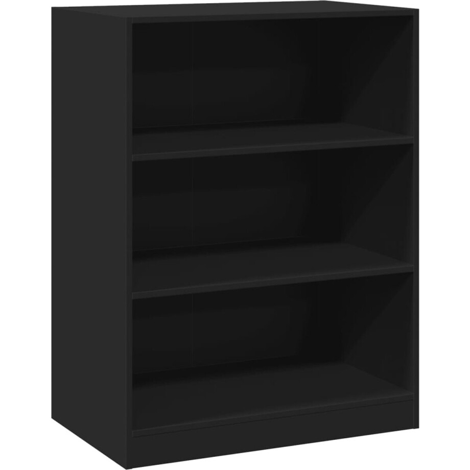 vidaXL - Kledingkast - 77x48x102 - cm - bewerkt - hout - zwart vidaXL - Kledingkast - 77x48x102 - cm - bewerkt - hout - zwart afbeelding 1