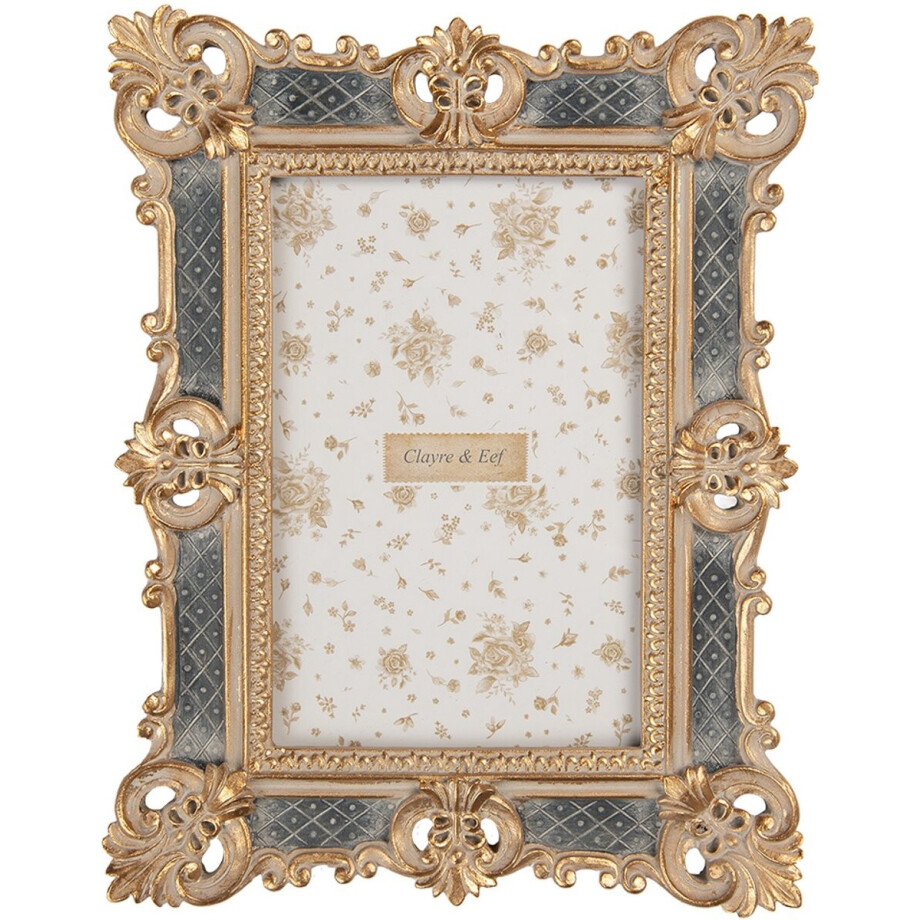 Clayre & Eef Fotolijst 10x15 cm Goudkleurig Kunststof Clayre & Eef Fotolijst 10x15 cm Goudkleurig Kunststof afbeelding 1