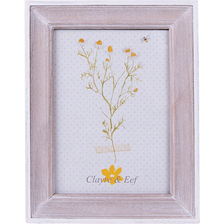 Clayre & Eef Fotolijst 13x18 cm Bruin Wit Hout Rechthoek Fotokader Clayre & Eef Fotolijst 13x18 cm Bruin Wit Hout Rechthoek Fotokader afbeelding 1