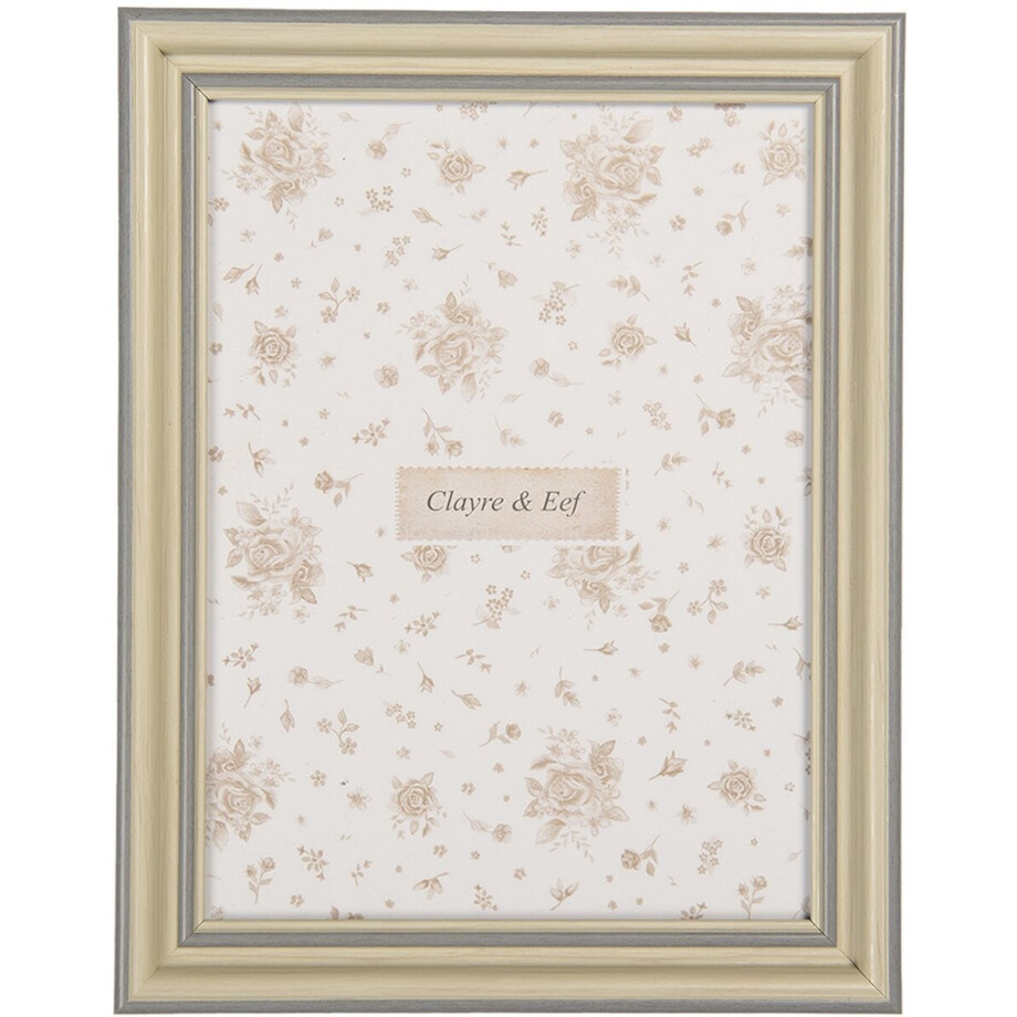 Clayre & Eef Fotolijst 13x18 cm Grijs MDF Clayre & Eef Fotolijst 13x18 cm Grijs MDF afbeelding 1