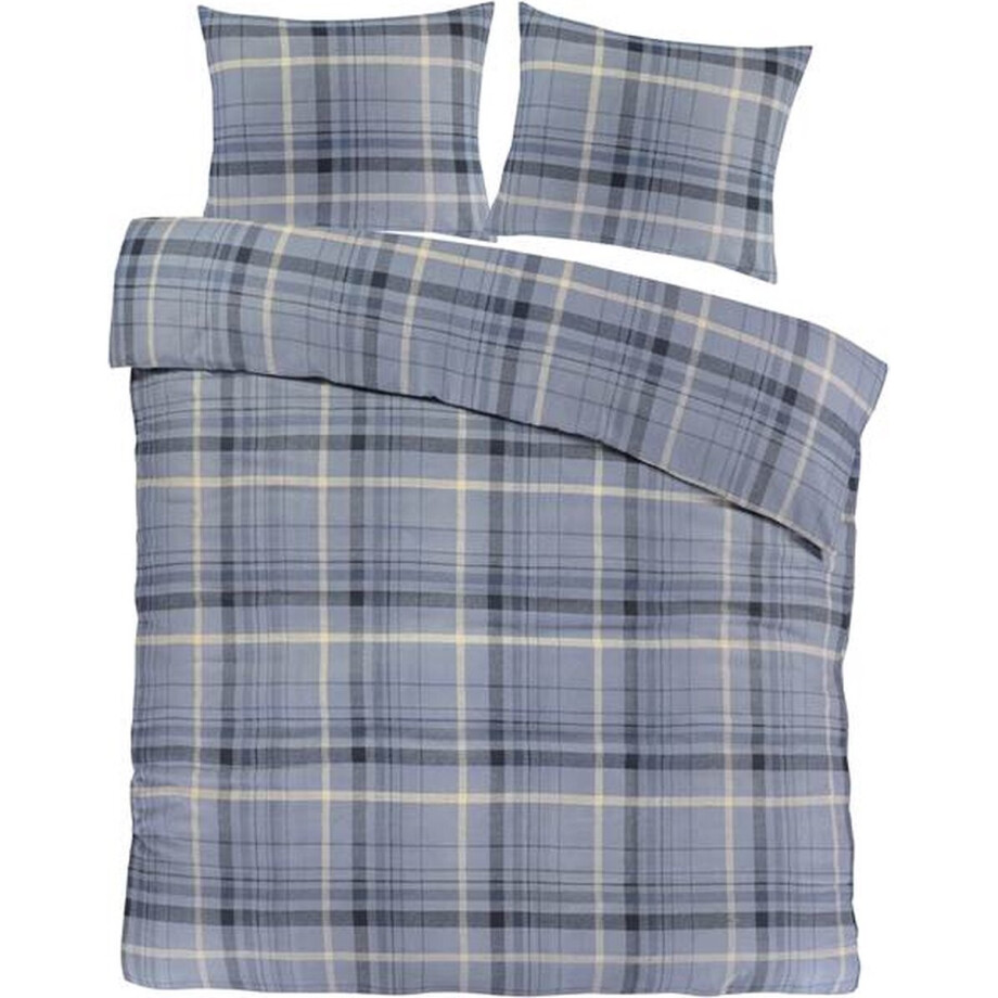 Day Dream Sölden - Flanel - Dekbedovertrek - Lits-jumeaux - 240x200/220 cm - Blauw afbeelding 1