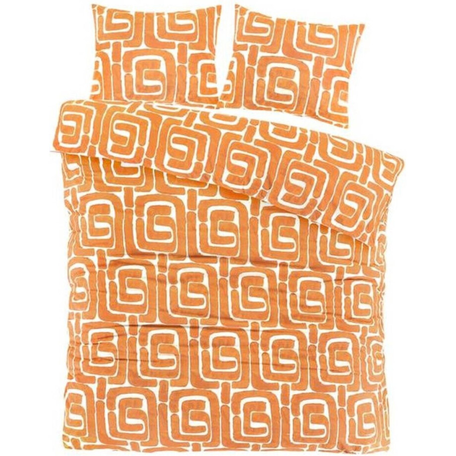 Day Dream Sem - Dekbedovertrek - Tweepersoons - 200x200/220 cm - Oranje afbeelding 1
