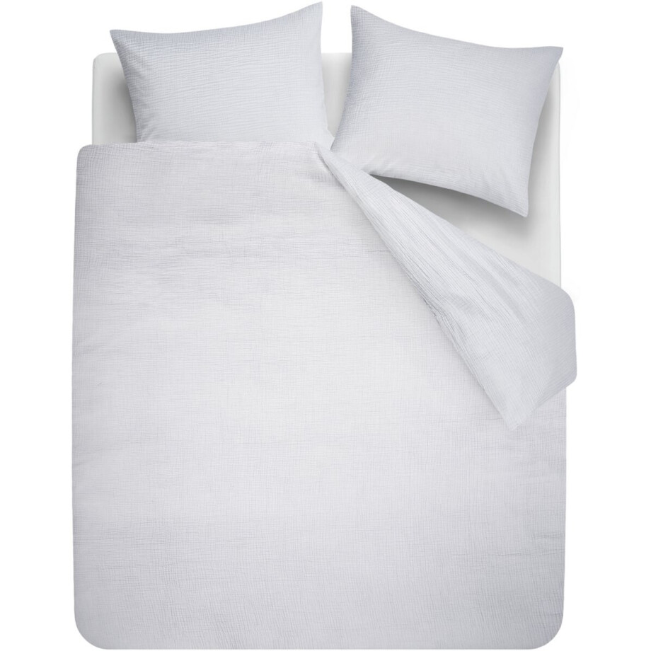 Beddinghouse Mist dekbedovertrek - Tweepersoons - 200 x 200/220 cm - Wit Beddinghouse Mist dekbedovertrek - Tweepersoons - 200 x 200/220 cm - Wit afbeelding 1